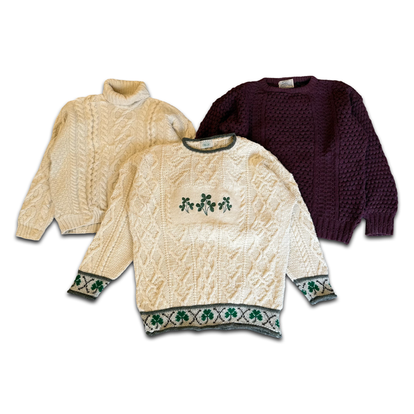 Aran / Fisher Knit Sweaters X10